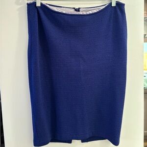 Classic Blue Textured Pencil Skirt